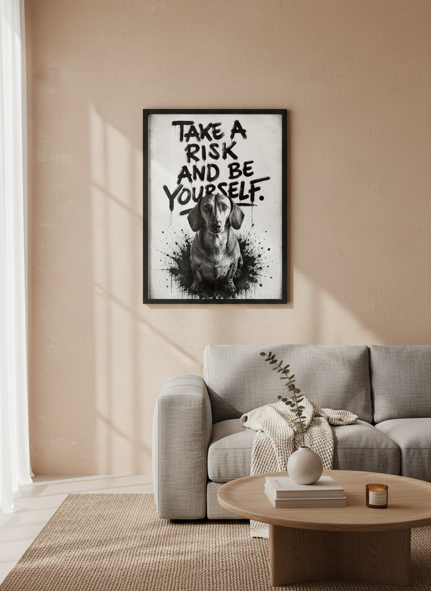 Take a Risk and be yourself – Personalisiertes  Poster