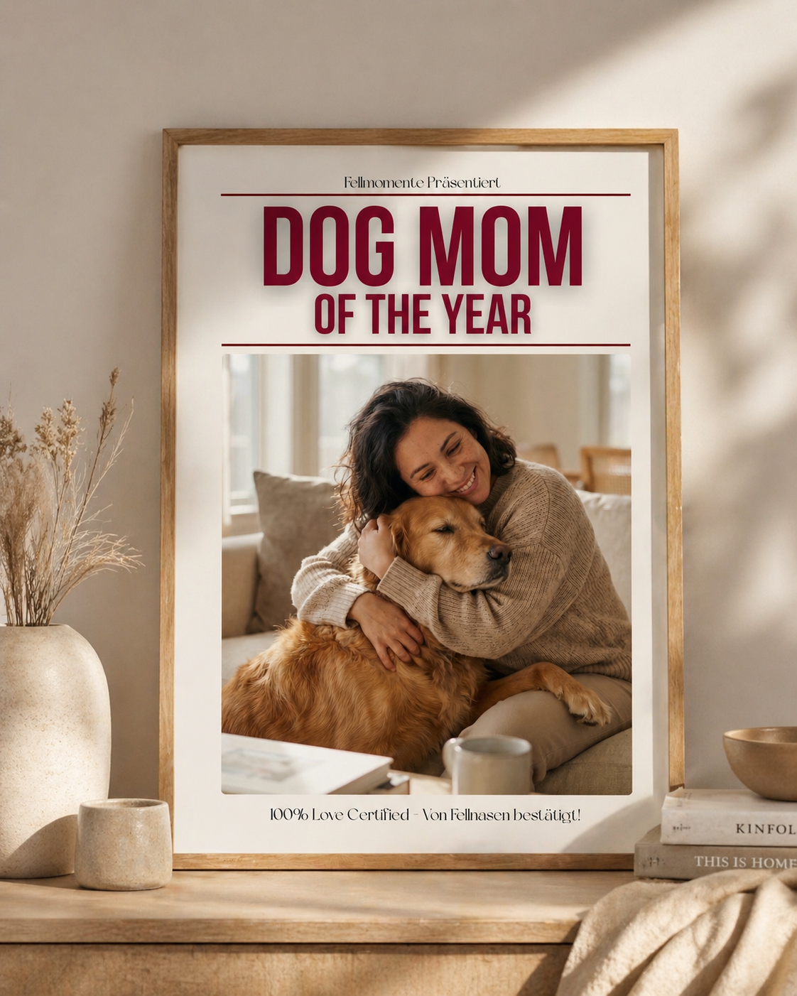 Personalisiertes Dog Mom Poster mit Hundefoto – Muttertagsgeschenk, Made in Germany