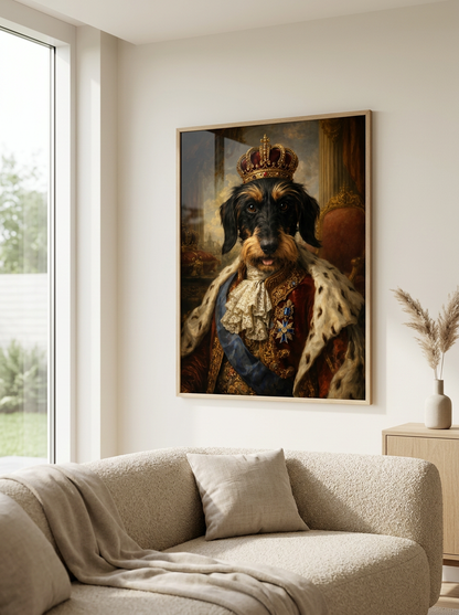 König auf vier Pfoten – Personalisiertes Royal Poster