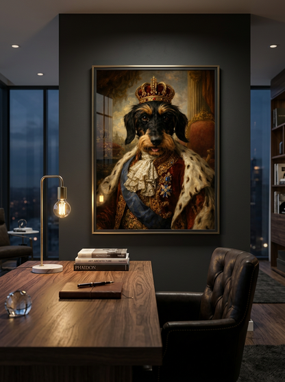 König auf vier Pfoten – Personalisiertes Royal Poster