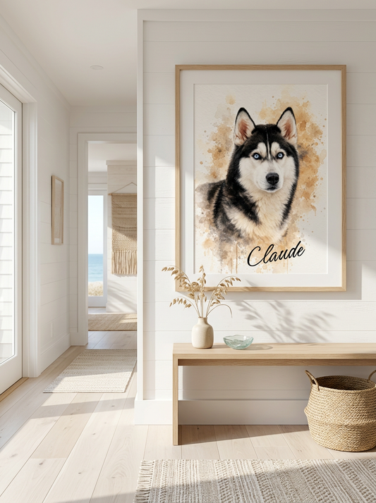 Aquarell Portrait – Personalisiertes Haustier-Poster