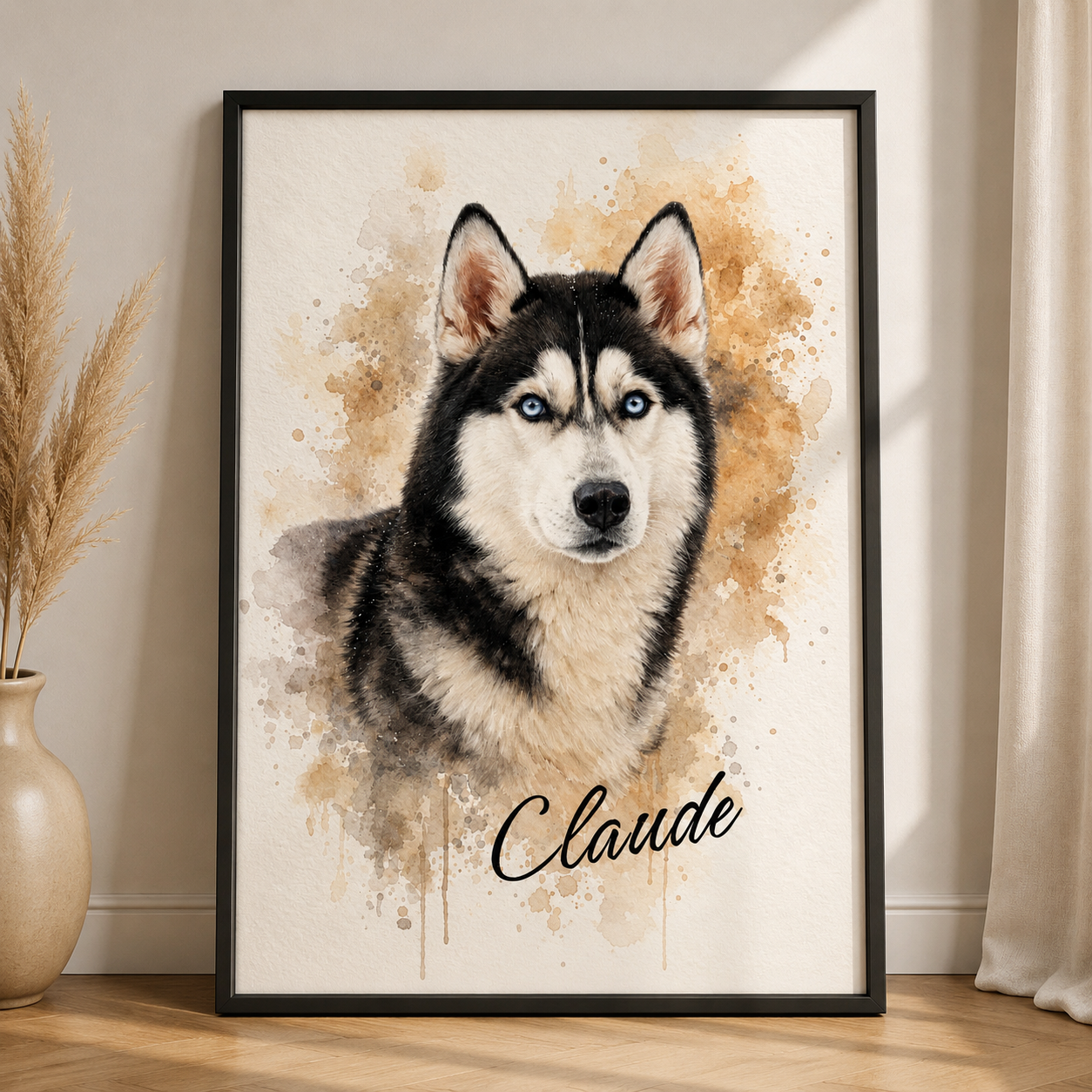 Aquarell Portrait – Personalisiertes Haustier-Poster