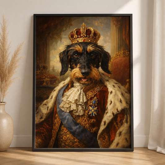 König auf vier Pfoten – Personalisiertes Royal Poster