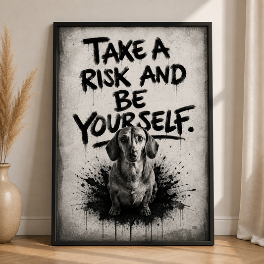 Take a Risk and be yourself – Personalisiertes  Poster