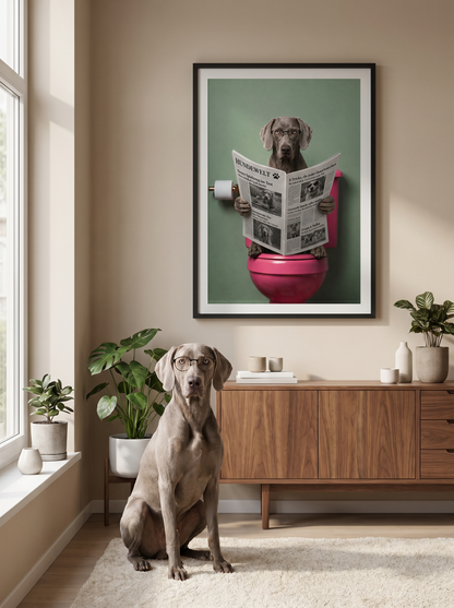 Bathroom Portrait – Personalisiertes Haustier-Poster